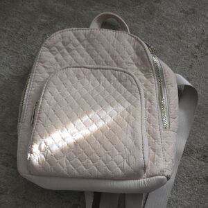Quilted Cream Backpack